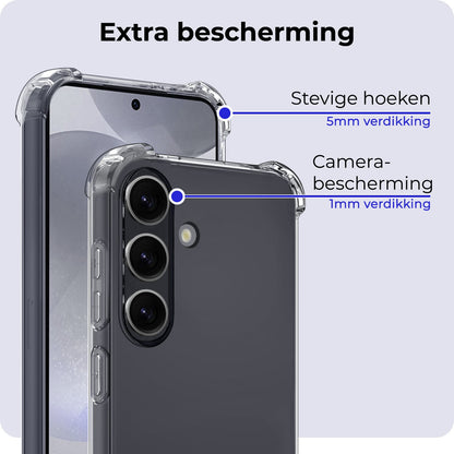 Forterra Samsung S24 Hoesje Shockproof Backcover Siliconen - Transparant