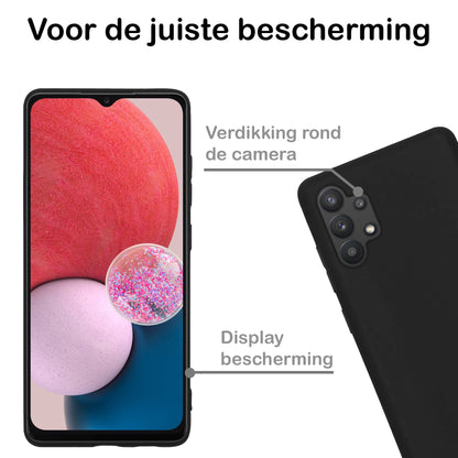 Forterra Samsung A13 4G Hoesje Siliconen Backcover Lichtgewicht - Zwart