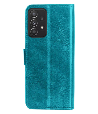 Forterra Samsung A23 Hoesje Bookcase Cover met Kaarthouder - Turquoise