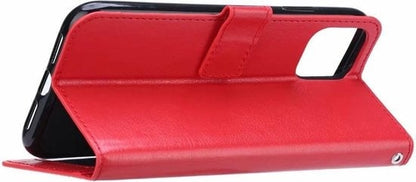 Forterra iPhone 11 Pro Max Hoesje Bookcase Cover met Kaarthouder - Rood
