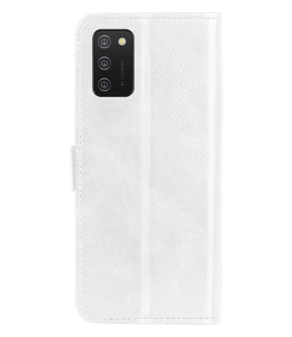 Forterra Samsung A02s Hoesje Bookcase Cover met Kaarthouder - Wit