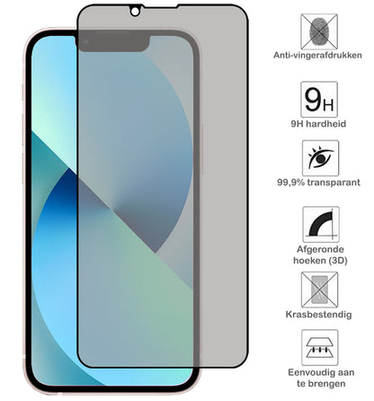 Forterra iPhone 14 Screenprotector Gehard Glas - Privacy