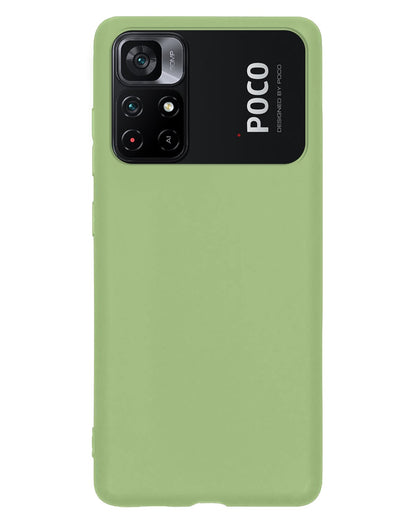 Forterra Xiaomi Poco M4 Pro 5G Hoesje Siliconen Backcover Lichtgewicht - Groen