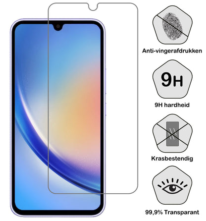 Forterra Samsung A34 Screenprotector Gehard Glas - Anti-kras