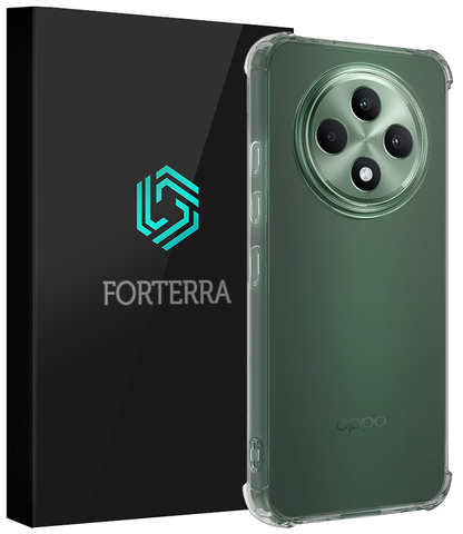 Forterra Oppo Reno 12 F Hoesje Shockproof Backcover Siliconen - Transparant