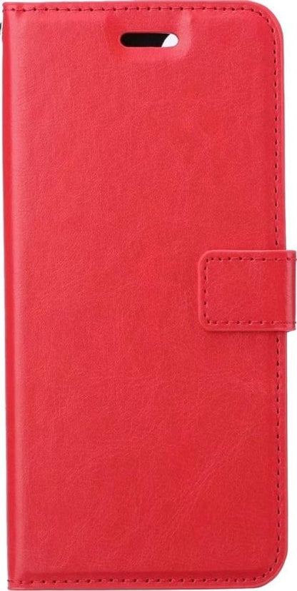 Forterra Samsung A12 Hoesje Bookcase Cover met Kaarthouder - Rood