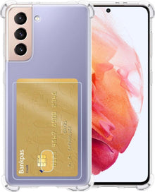 Forterra Samsung S21 Plus Hoesje Kaarthouder Backcover Shockproof - Transparant