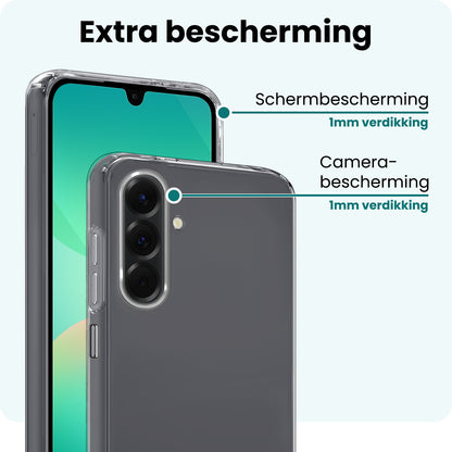Forterra Samsung A26 Hoesje Siliconen Backcover Lichtgewicht - Transparant