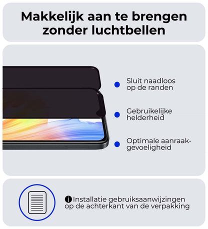 Forterra OPPO A18 Screenprotector Gehard Glas - Privacy