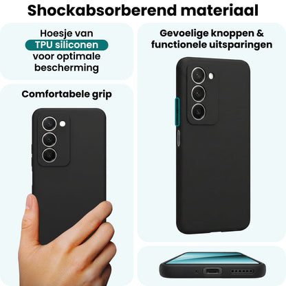 Forterra Xiaomi 15 Hoesje Siliconen Backcover Lichtgewicht - Zwart
