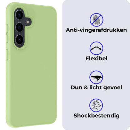 Forterra Samsung A55 Hoesje Siliconen Backcover Lichtgewicht - Groen