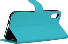 Forterra iPhone XR Hoesje Bookcase Cover met Kaarthouder - Turquoise