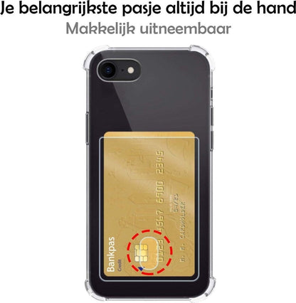 Forterra iPhone 7/8/SE 2020 Hoesje Kaarthouder Backcover Shockproof - Transparant
