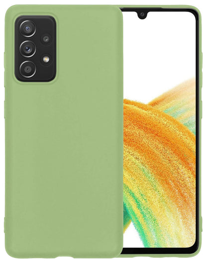 Forterra Samsung A33 Hoesje Siliconen Backcover Lichtgewicht - Groen