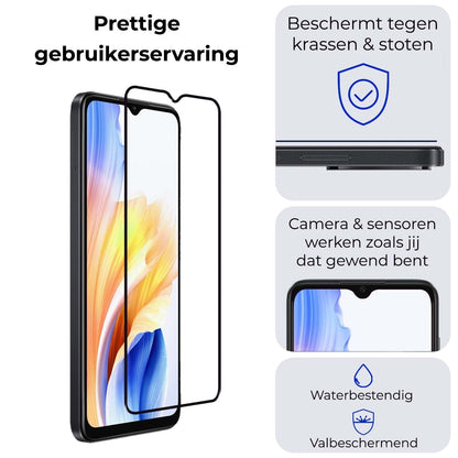 Forterra OPPO A18 Screenprotector Gehard Glas - Full Screen