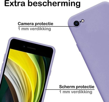 Forterra iPhone 7 Hoesje Siliconen Backcover Lichtgewicht - Lila