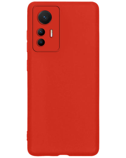 Forterra Xiaomi 12 Lite Hoesje Siliconen Backcover Lichtgewicht - Rood