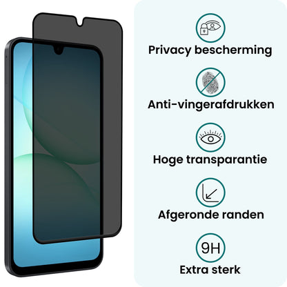 Forterra Samsung A17 Screenprotector Gehard Glas - Privacy