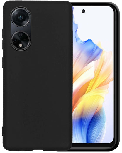 Forterra OPPO A98 Hoesje Siliconen Backcover Lichtgewicht - Zwart