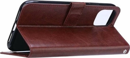 Forterra iPhone 11 Hoesje Bookcase Cover met Kaarthouder - Bruin