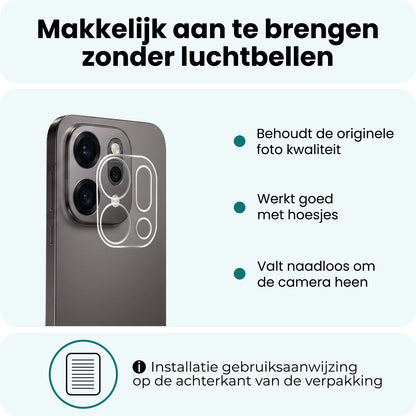 Forterra OPPO Reno 14 Camera Screenprotector Gehard Glas
