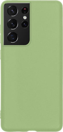 Forterra Samsung S21 Ultra Hoesje Siliconen Backcover Lichtgewicht - Groen