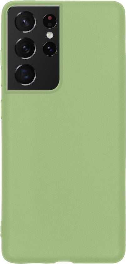 Forterra Samsung S21 Ultra Hoesje Siliconen Backcover Lichtgewicht - Groen