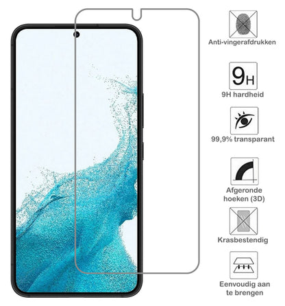 Forterra Samsung S22 Plus Screenprotector Gehard Glas - Anti-kras