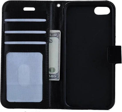Forterra iPhone 8 Hoesje Bookcase Cover met Kaarthouder - Zwart