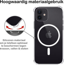 Forterra iPhone 12 Hoesje Geschikt voor Magsafe Backcover Shockproof - Transparant