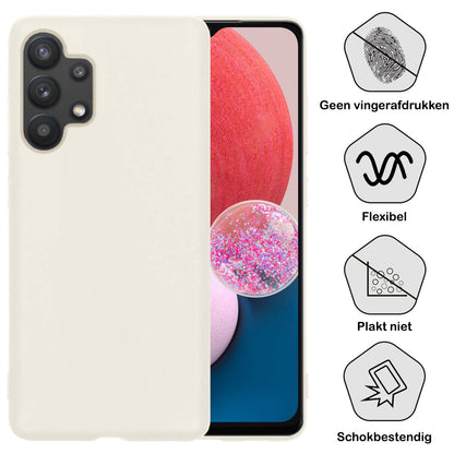 Forterra Samsung A13 4G Hoesje Siliconen Backcover Lichtgewicht - Wit