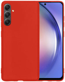 Forterra Samsung A54 Hoesje Siliconen Backcover Lichtgewicht - Rood