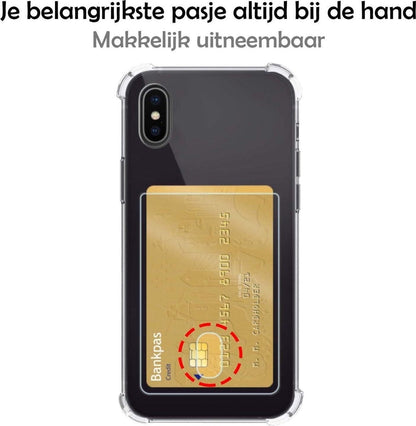 Forterra iPhone Xs Max Hoesje Kaarthouder Backcover Shockproof - Transparant