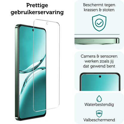 Forterra Oppo Reno 12 F Screenprotector Gehard Glas - Anti-kras