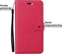Forterra iPhone 12 Pro Hoesje Bookcase Cover met Kaarthouder - Donkerroze