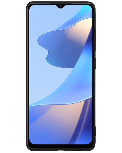 Forterra OPPO A16 Hoesje Siliconen Backcover Lichtgewicht - Zwart