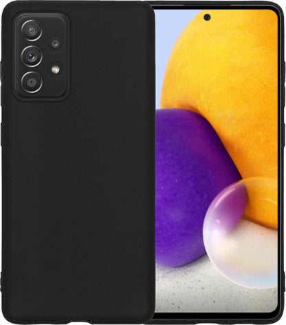 Forterra Samsung A72 Hoesje Siliconen Backcover Lichtgewicht - Zwart