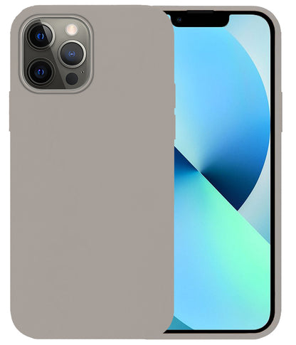 Forterra iPhone 13 Pro Max Hoesje Siliconen Backcover Lichtgewicht - Grijs
