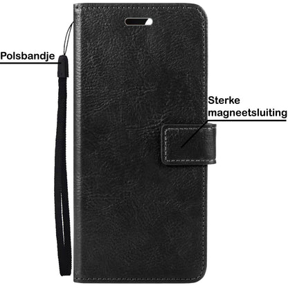 Forterra iPhone 14 Pro Hoesje Bookcase Cover met Kaarthouder - Zwart
