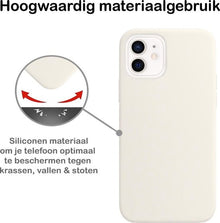 Forterra iPhone 12 Hoesje Siliconen Backcover Lichtgewicht - Wit