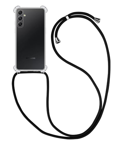 Forterra Samsung A14 Hoesje met Koord Backcover Shockproof - Transparant