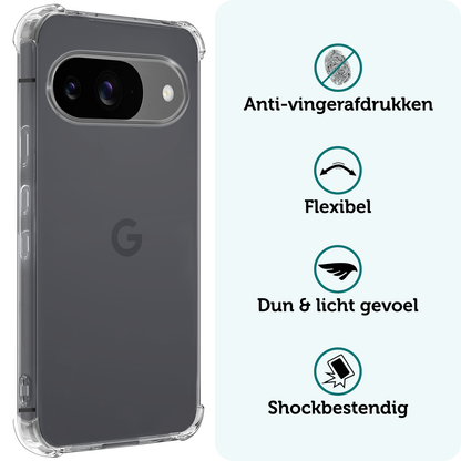 Forterra Google Pixel 9 Hoesje Shockproof Backcover Siliconen - Transparant
