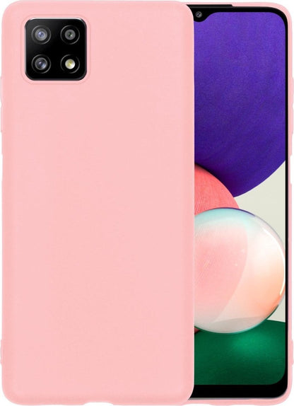 Forterra Samsung A22 5G Hoesje Siliconen Backcover Lichtgewicht - Lichtroze