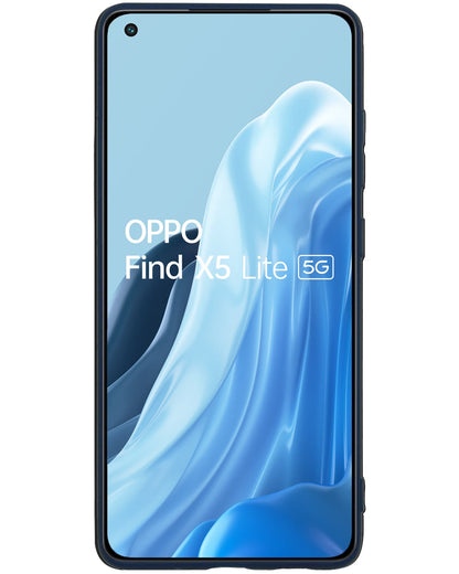 Forterra OPPO Find X5 Lite Hoesje Siliconen Backcover Lichtgewicht - Donkerblauw