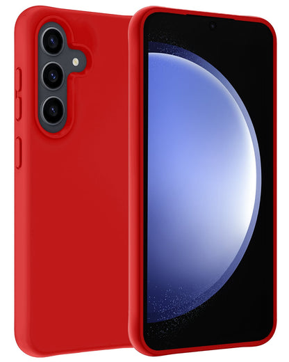 Forterra Samsung S23 FE Hoesje Siliconen Backcover Lichtgewicht - Rood