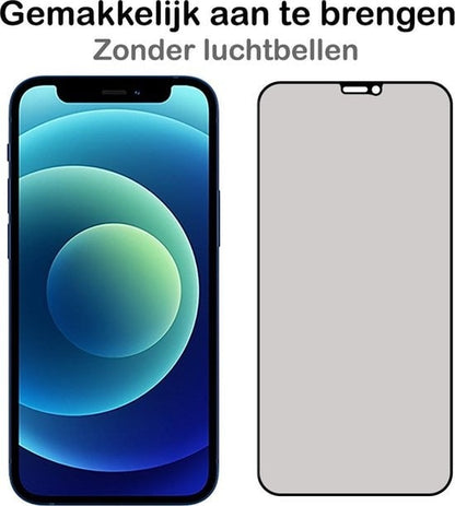 Forterra iPhone 12 Mini Screenprotector Gehard Glas - Privacy