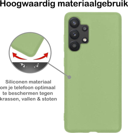 Forterra Samsung A32 5G Hoesje Siliconen Backcover Lichtgewicht - Groen
