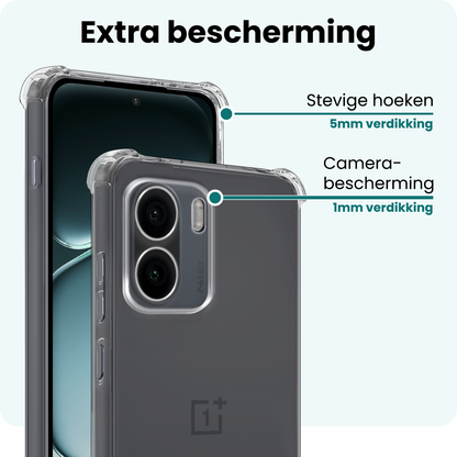 Forterra OnePlus 15R Hoesje Shockproof Backcover Siliconen - Transparant