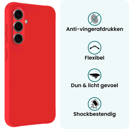 Forterra Samsung A37 Hoesje Siliconen Backcover Lichtgewicht - Rood