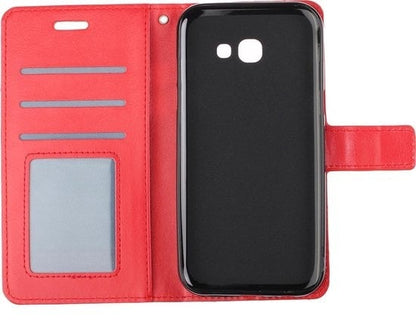 Forterra Samsung Galaxy A5 2017 Hoesje Bookcase Cover met Kaarthouder - Rood
